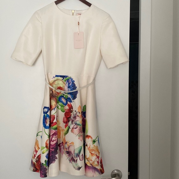 Ted BakerTapestry Flora' Belted Fit & Flare Dress - Picture 2 of 14